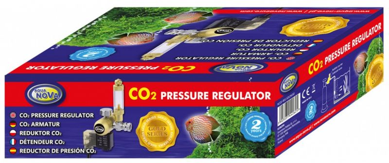 AQUA NOVA CO2 REGULATOR M/ Magnet ventil komplett