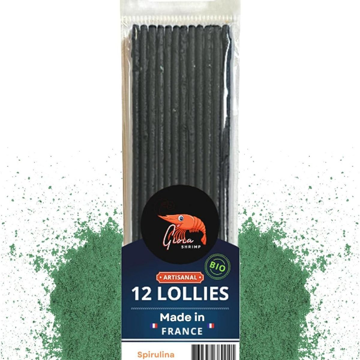 Gioia Shrimp Lollies Spirulina 12pk