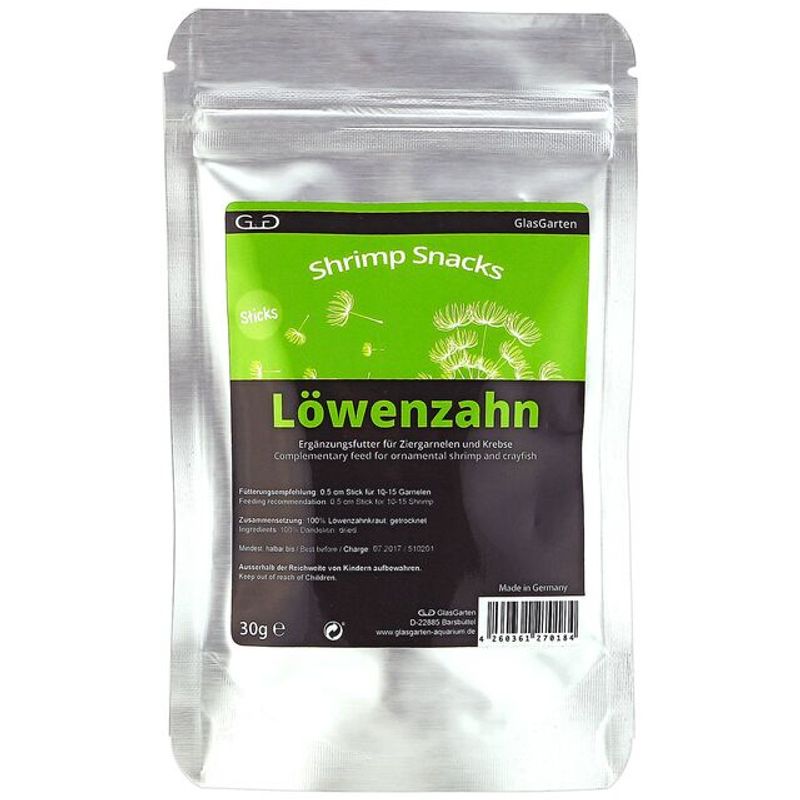 GlasGarten Shrimp Snacks Dandelion, 30g