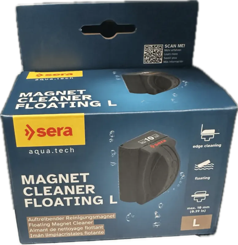 Sera Algemagnet L 10mm Glass, Flyter