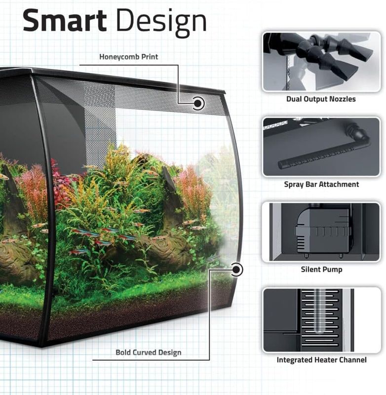 Fluval Flex 2.0 34 Liter Sort 